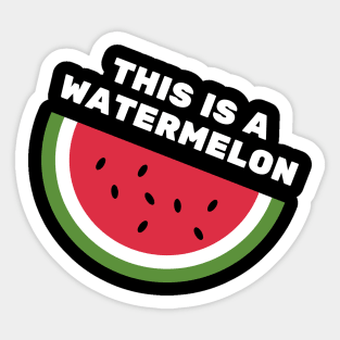 THIS IS A WATERMELON Sticker